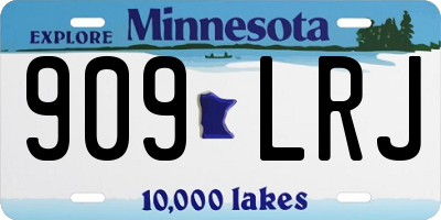 MN license plate 909LRJ