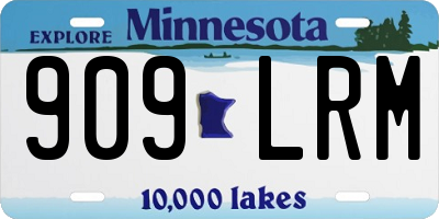 MN license plate 909LRM