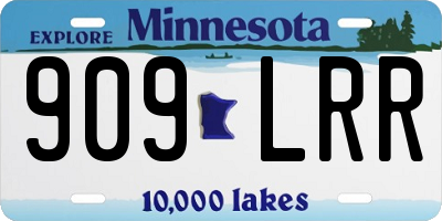 MN license plate 909LRR