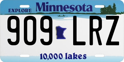 MN license plate 909LRZ