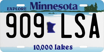 MN license plate 909LSA