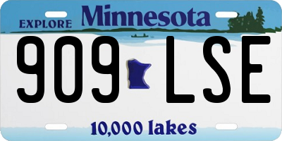 MN license plate 909LSE