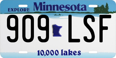 MN license plate 909LSF