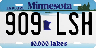 MN license plate 909LSH