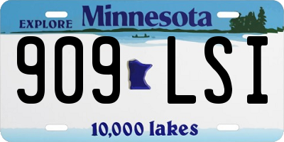 MN license plate 909LSI