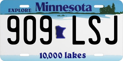 MN license plate 909LSJ