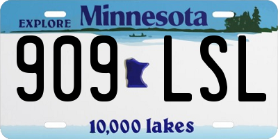 MN license plate 909LSL