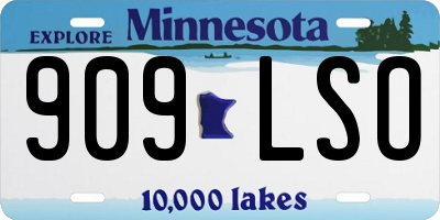 MN license plate 909LSO