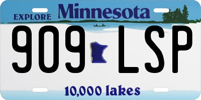 MN license plate 909LSP