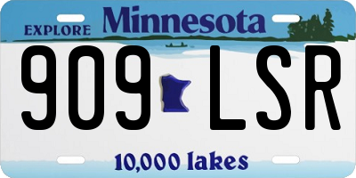 MN license plate 909LSR