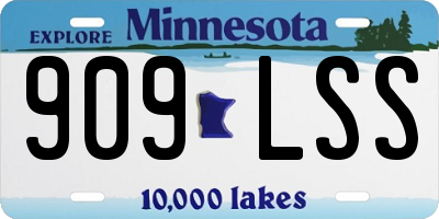 MN license plate 909LSS
