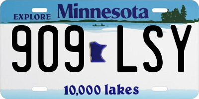 MN license plate 909LSY