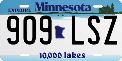 MN license plate 909LSZ