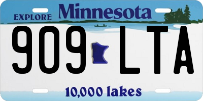 MN license plate 909LTA