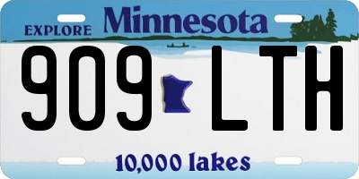 MN license plate 909LTH