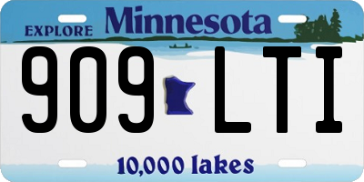 MN license plate 909LTI