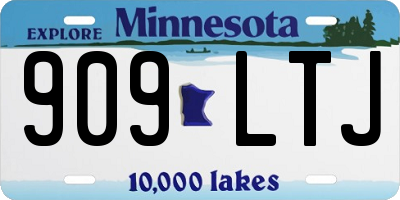 MN license plate 909LTJ