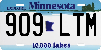 MN license plate 909LTM