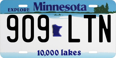 MN license plate 909LTN