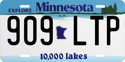 MN license plate 909LTP