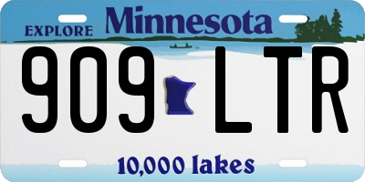 MN license plate 909LTR