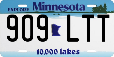 MN license plate 909LTT