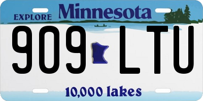 MN license plate 909LTU