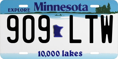 MN license plate 909LTW