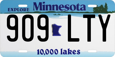 MN license plate 909LTY
