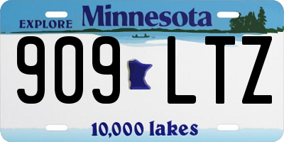 MN license plate 909LTZ
