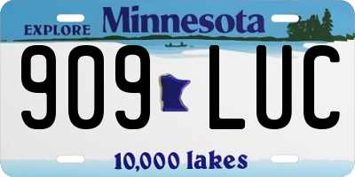 MN license plate 909LUC