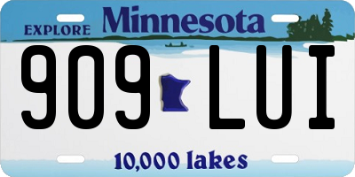 MN license plate 909LUI