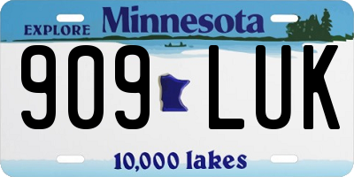 MN license plate 909LUK