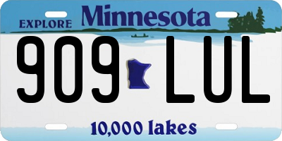 MN license plate 909LUL