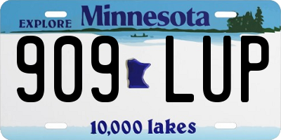MN license plate 909LUP