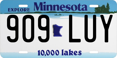 MN license plate 909LUY