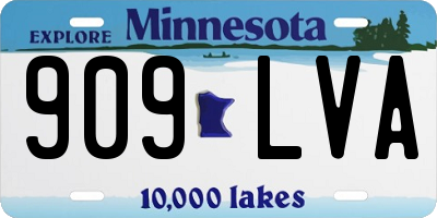 MN license plate 909LVA