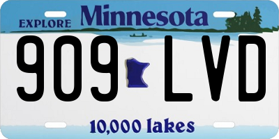 MN license plate 909LVD