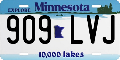 MN license plate 909LVJ