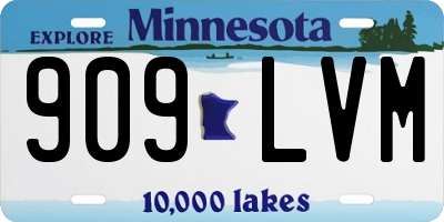 MN license plate 909LVM