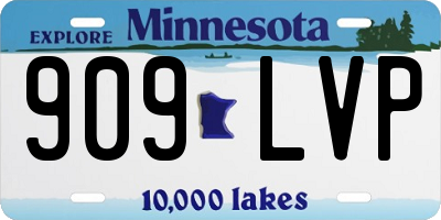 MN license plate 909LVP