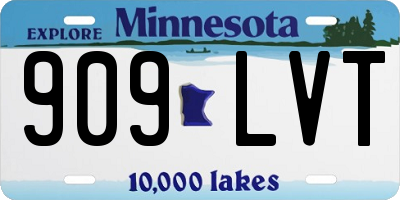 MN license plate 909LVT