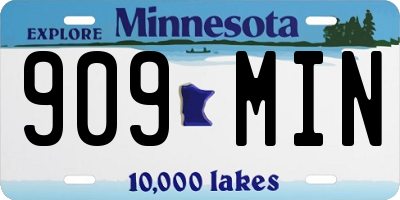 MN license plate 909MIN