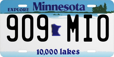 MN license plate 909MIO