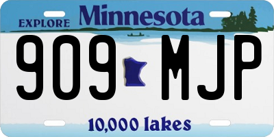 MN license plate 909MJP
