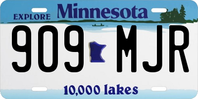 MN license plate 909MJR