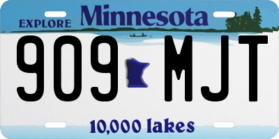 MN license plate 909MJT