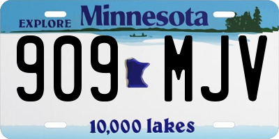 MN license plate 909MJV
