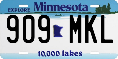 MN license plate 909MKL