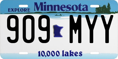 MN license plate 909MYY